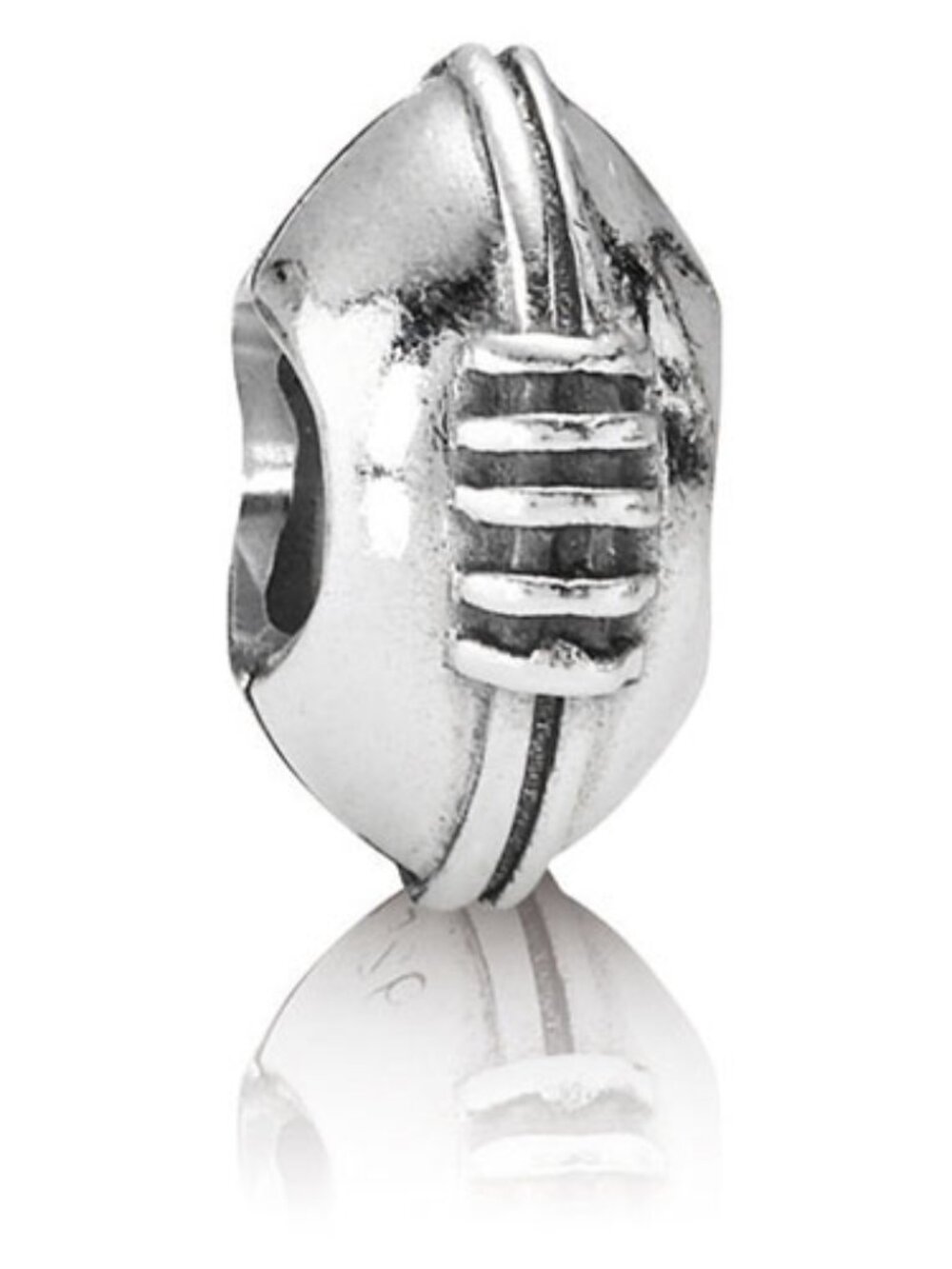 PANDORA Football Charm Authentic Sterling Silver Sports Fan